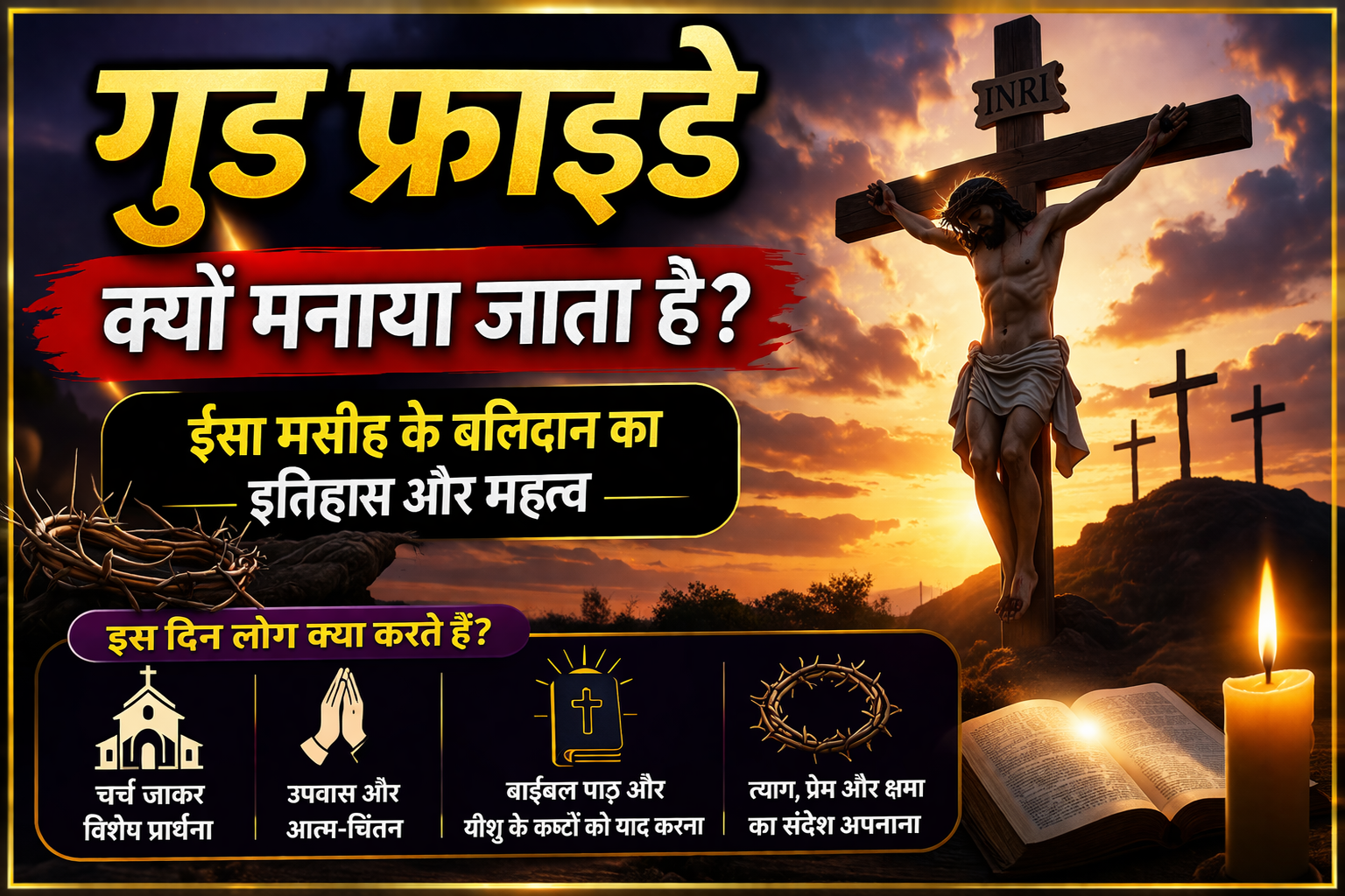 गुड फ्राइडे क्यों मनाया जाता है? जानिए ईसा मसीह के बलिदान से जुड़ा इस पवित्र दिन का इतिहास और महत्व